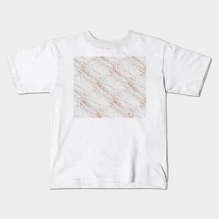 Rose gold honeycomb tiles Kids T-Shirt